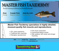 MasterFish Taxidermy Web Site